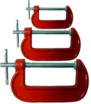 G Clamp Set 3pce Light Duty $6.40